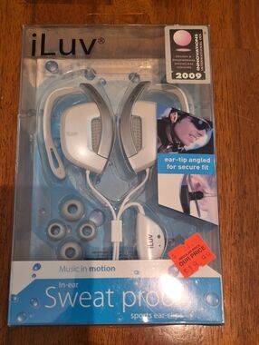iLuv Sweat-Proof In-Ear Sports Earphones - New